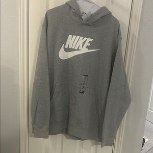 Nike Men's Gray Hoodie with White Nike Logo. Size XXL m. New
